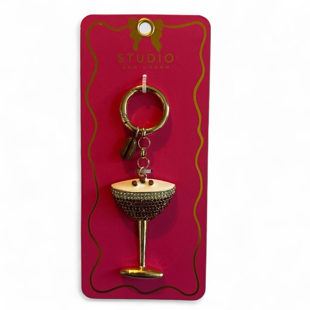 Espresso Coffee Martini Rhinestone Keychain - Studio